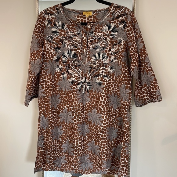 Roberta Roller Rabbit Tunic Coverup Top - Picture 3 of 9